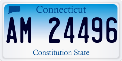 CT license plate AM24496