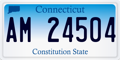 CT license plate AM24504