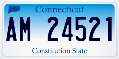 CT license plate AM24521