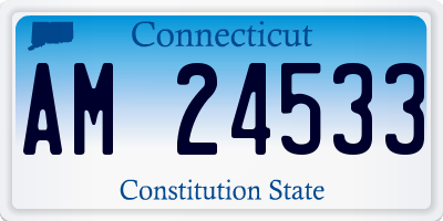 CT license plate AM24533
