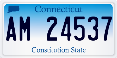 CT license plate AM24537
