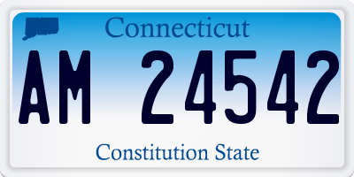 CT license plate AM24542