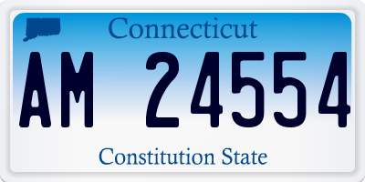 CT license plate AM24554