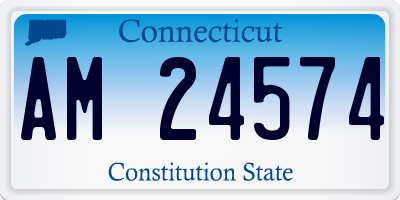 CT license plate AM24574