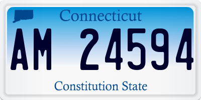 CT license plate AM24594