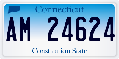 CT license plate AM24624