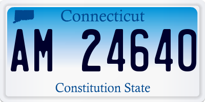 CT license plate AM24640