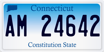 CT license plate AM24642