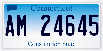 CT license plate AM24645