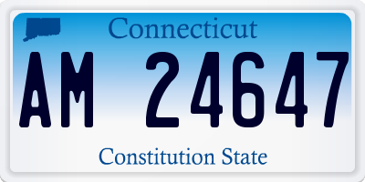 CT license plate AM24647