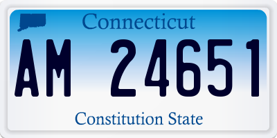 CT license plate AM24651