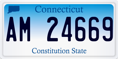 CT license plate AM24669