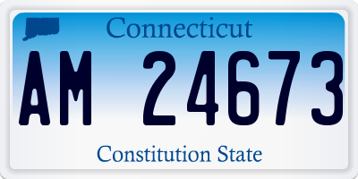 CT license plate AM24673
