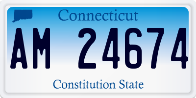 CT license plate AM24674