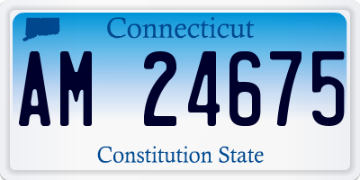 CT license plate AM24675