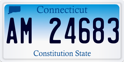 CT license plate AM24683