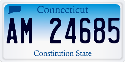 CT license plate AM24685