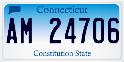 CT license plate AM24706