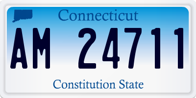 CT license plate AM24711