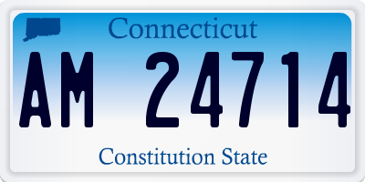 CT license plate AM24714