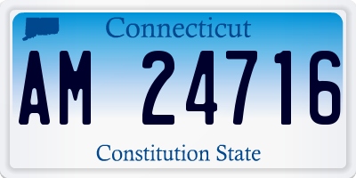 CT license plate AM24716