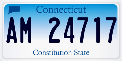 CT license plate AM24717