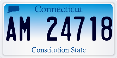 CT license plate AM24718