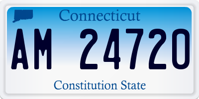 CT license plate AM24720