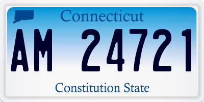 CT license plate AM24721