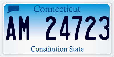 CT license plate AM24723