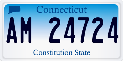 CT license plate AM24724