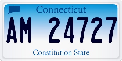CT license plate AM24727