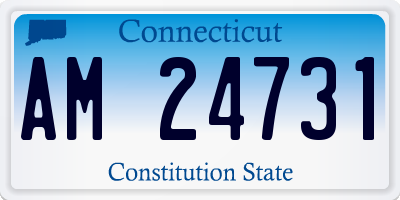 CT license plate AM24731