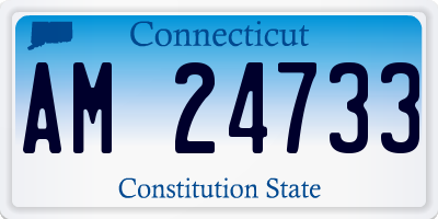 CT license plate AM24733