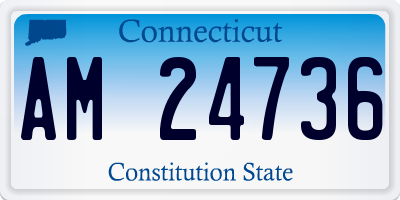 CT license plate AM24736