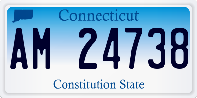 CT license plate AM24738