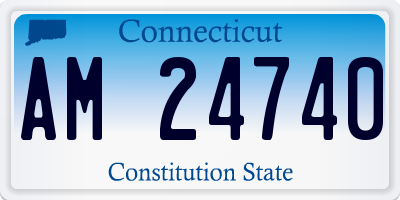 CT license plate AM24740