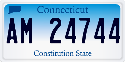 CT license plate AM24744