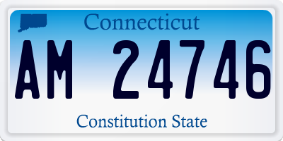 CT license plate AM24746