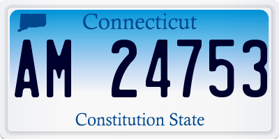 CT license plate AM24753