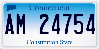 CT license plate AM24754