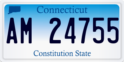 CT license plate AM24755