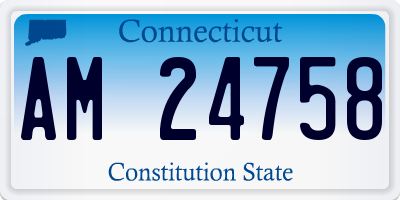 CT license plate AM24758