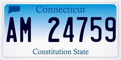 CT license plate AM24759