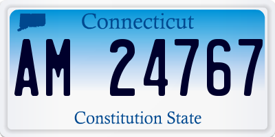 CT license plate AM24767