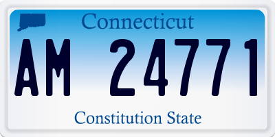 CT license plate AM24771