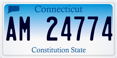 CT license plate AM24774