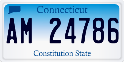 CT license plate AM24786