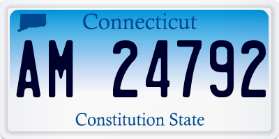 CT license plate AM24792