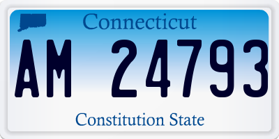CT license plate AM24793